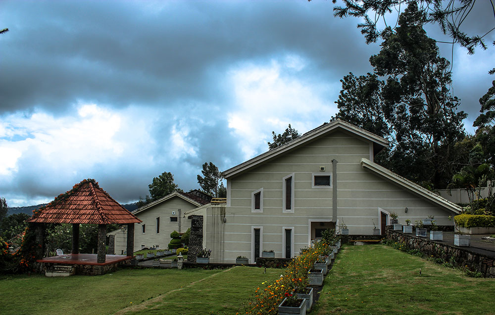 Architecture of the nature friendly resort in Munnar